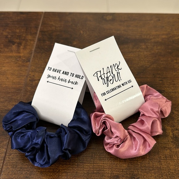 Paired-Hair Scrunchies any (2) color with pre-printed tags of your choice. - Picture 5 of 6
